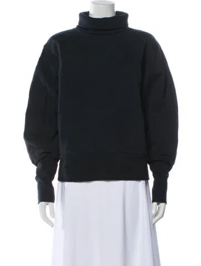 Pre-owned Agolde Turtleneck Long Sleeve Sweatshirt In Black