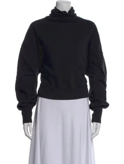 Pre-owned Agolde Turtleneck Long Sleeve Sweatshirt In Black