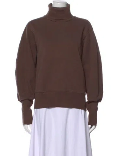 Pre-owned Agolde Turtleneck Long Sleeve Sweatshirt In Black