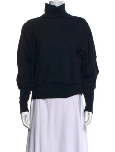 Pre-owned Agolde Turtleneck Long Sleeve Sweatshirt In Black