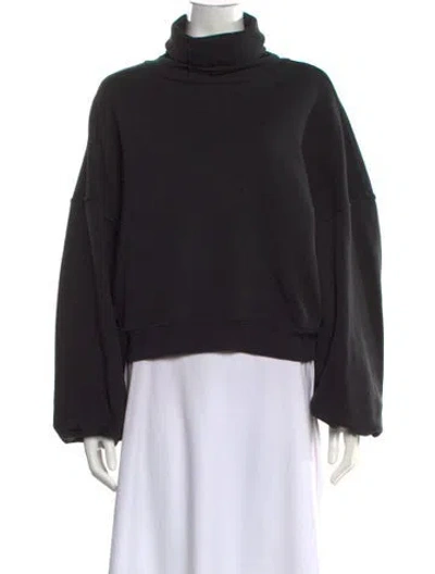 Pre-owned Agolde Turtleneck Long Sleeve Sweatshirt In Black