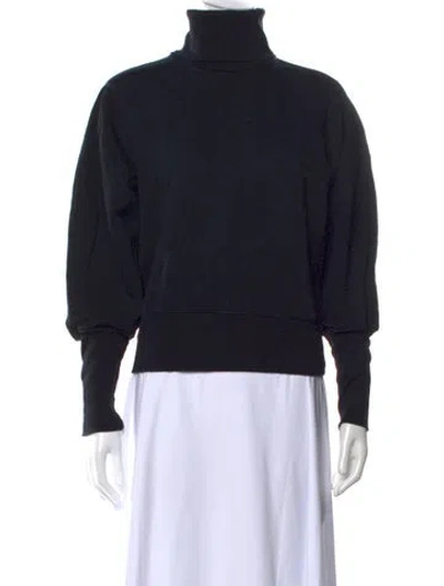 Pre-owned Agolde Turtleneck Long Sleeve Sweatshirt In Black