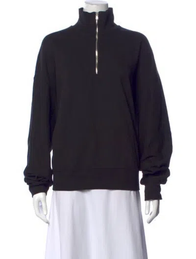 Pre-owned Agolde Turtleneck Long Sleeve Sweatshirt In Black