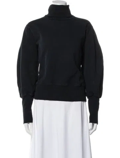 Pre-owned Agolde Turtleneck Long Sleeve Sweatshirt In Blue
