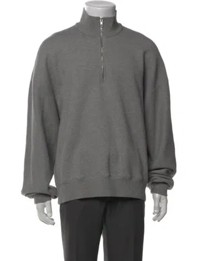 Pre-owned Agolde Turtleneck Long Sleeve Sweatshirt In Gray