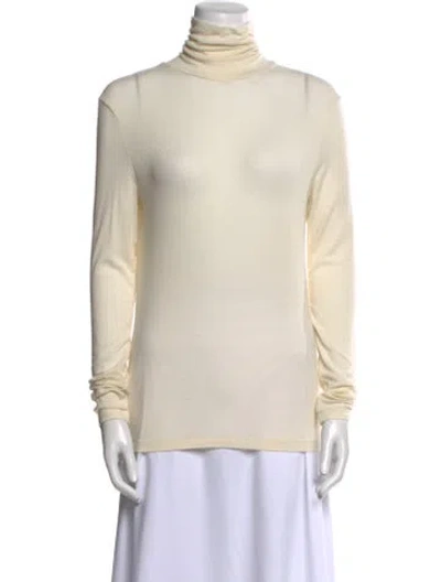 Pre-owned Agolde Turtleneck Long Sleeve Sweatshirt In Neutral