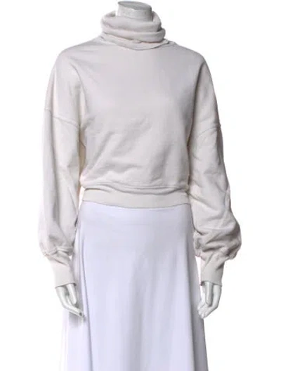 Pre-owned Agolde Turtleneck Long Sleeve Sweatshirt In Neutral