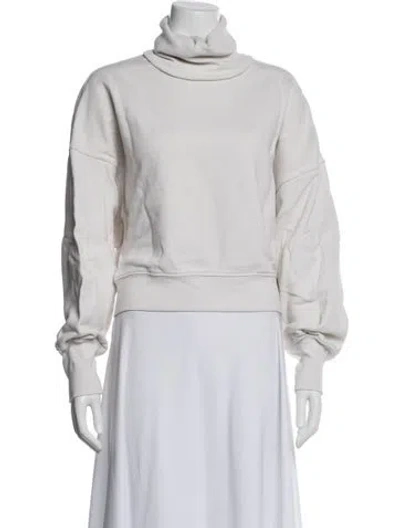 Pre-owned Agolde Turtleneck Long Sleeve Sweatshirt In Neutral