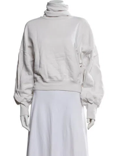 Pre-owned Agolde Turtleneck Long Sleeve Sweatshirt In Neutrals