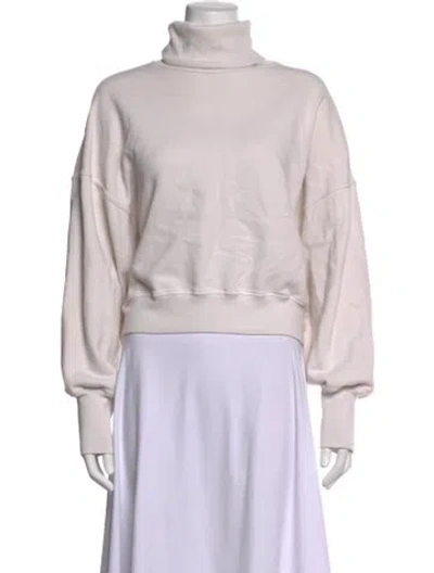 Pre-owned Agolde Turtleneck Long Sleeve Sweatshirt In Pink