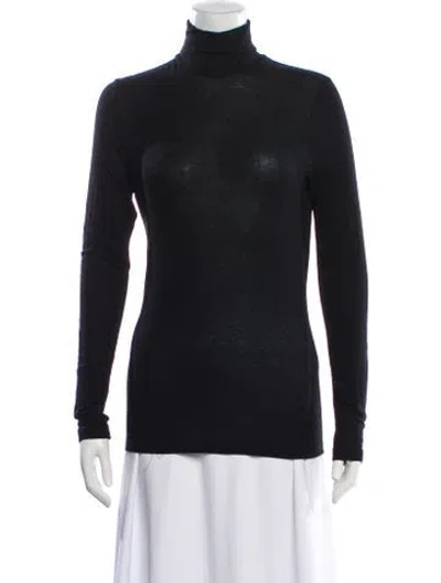 Pre-owned Agolde Turtleneck Long Sleeve Top In Black