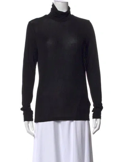 Pre-owned Agolde Turtleneck Long Sleeve Top In Black