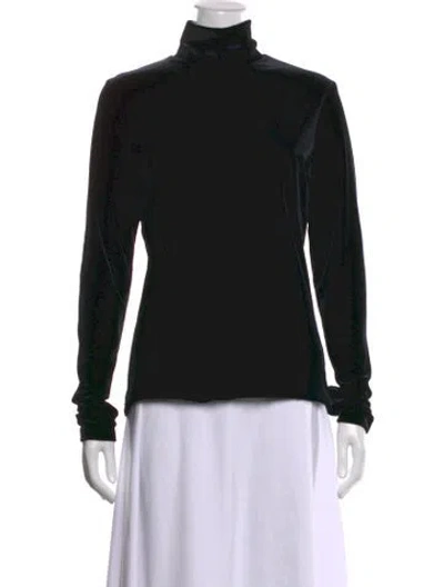 Pre-owned Agolde Turtleneck Long Sleeve Top In Black