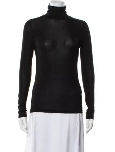 Pre-owned Agolde Turtleneck Long Sleeve Top In Gray