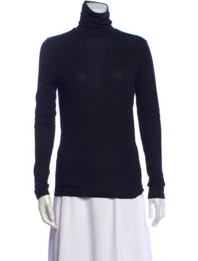 Pre-owned Agolde Turtleneck Long Sleeve Top W/ Tags In Blue