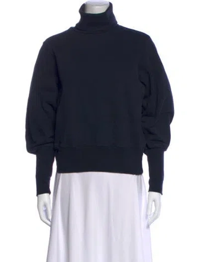 Pre-owned Agolde Turtleneck Midi Length Dress In Black
