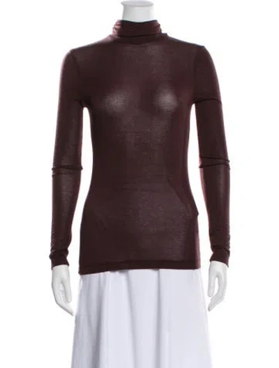 Pre-owned Agolde Turtleneck Sweater In Brown