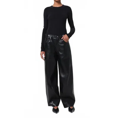 Agolde Recycled Leather Twist Jean In Detox In Black