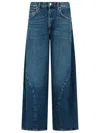Agolde Five-pocket Denim Trousers In Blue