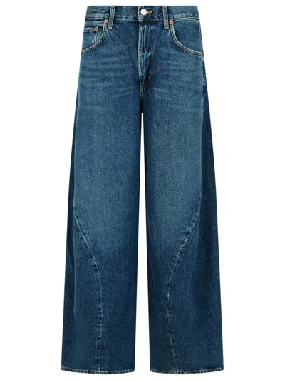 AGOLDE AGOLDE 'TWIST' BLUE COTTON JEANS