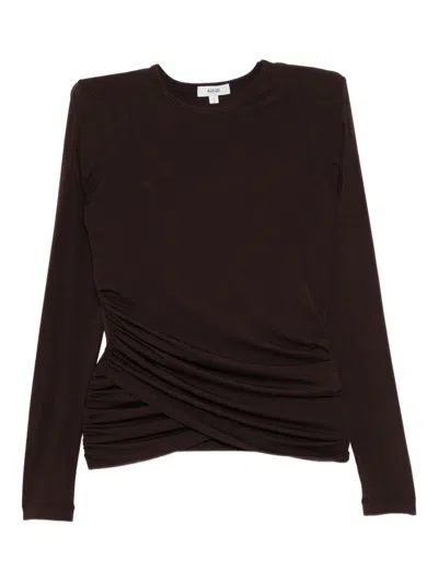 Agolde Twist Eve T-shirt In Brown