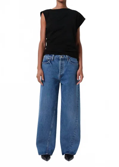 Agolde Twist Low Slung Baggy Jeans In Myth In Multi