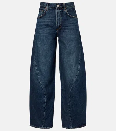AGOLDE TWIST MID-RISE WIDE-LEG JEANS