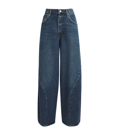 Agolde Twist Wide-leg Jeans In Multi