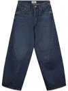 Agolde Twisted Design Jeans Crafted In Blue