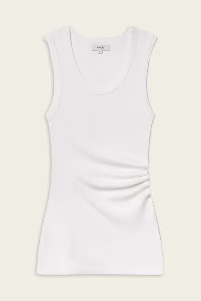 Agolde Twisted Poppy Tank In White In Multi