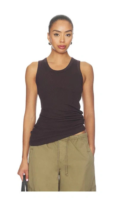 Agolde Twisted Poppy Tank Top In Brown