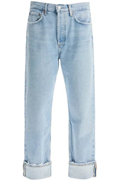 Agolde "used Effect Fran Jeans" In Blue