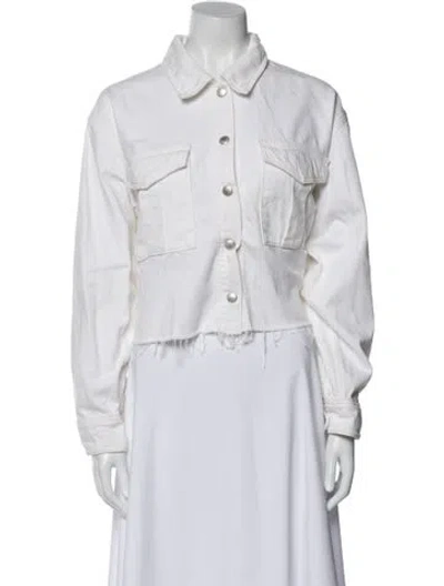 Pre-owned Agolde Utility Jacket In White