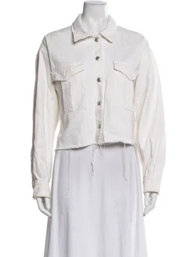 Pre-owned Agolde Utility Jacket In White