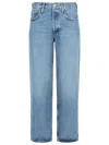 Agolde Washed-out High-rise Jeans In Blue