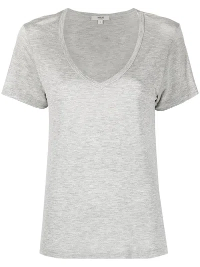 Agolde V-neck T-shirt In Gryhr Grey Heather