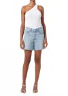 Agolde V-waist Baggy Denim Shorts In Backbeat In Blue