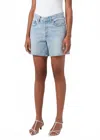 Agolde V-waist Baggy Denim Shorts In Backbeat In Multi