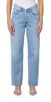 Agolde Franka Pleated High-rise Wide-leg Jeans