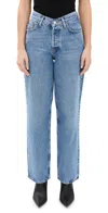 Agolde V-waist High Rise Baggy Jeans In Fairway In Fairway