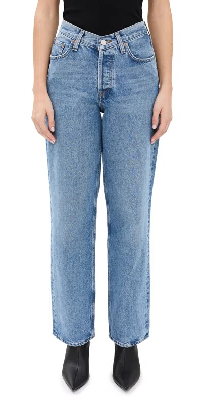 AGOLDE V WAIST BAGGY JEANS FAIRWAY