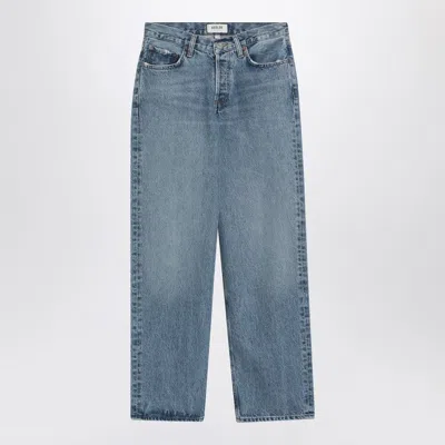 Agolde V-waist Baggy Jeans Fairway Coloured In Blue
