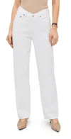Agolde V Waist Baggy Jeans Milkshake In Milkshake