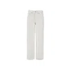 Agolde V-waist Baggy Jeans In White