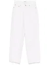 Agolde Riley High-rise Cropped Jeans In White