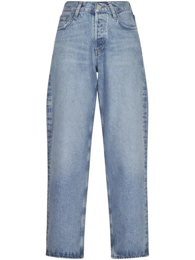 Agolde V-waist Baggy Pants In Blue