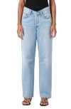 Agolde V-waist Baggy Straight Leg Jeans In Blue