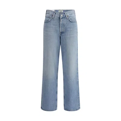 Agolde V-waist Baggy Jeans In Blue
