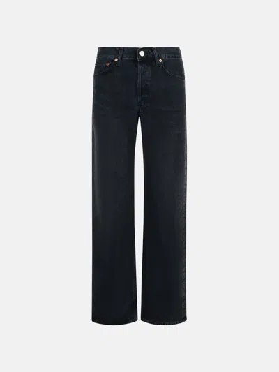 Agolde 'v-waist' Black Denim Jeans