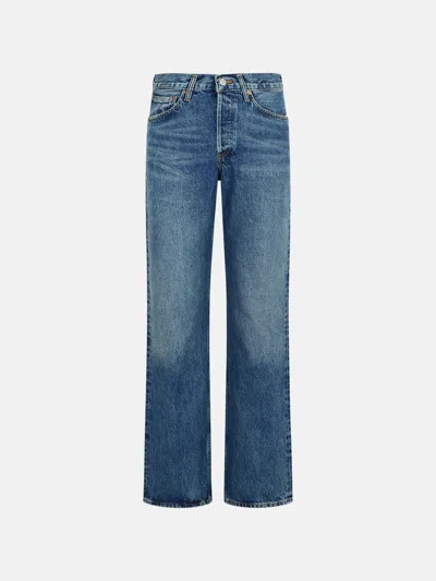 Agolde 'v-waist' Blue Denim Jeans